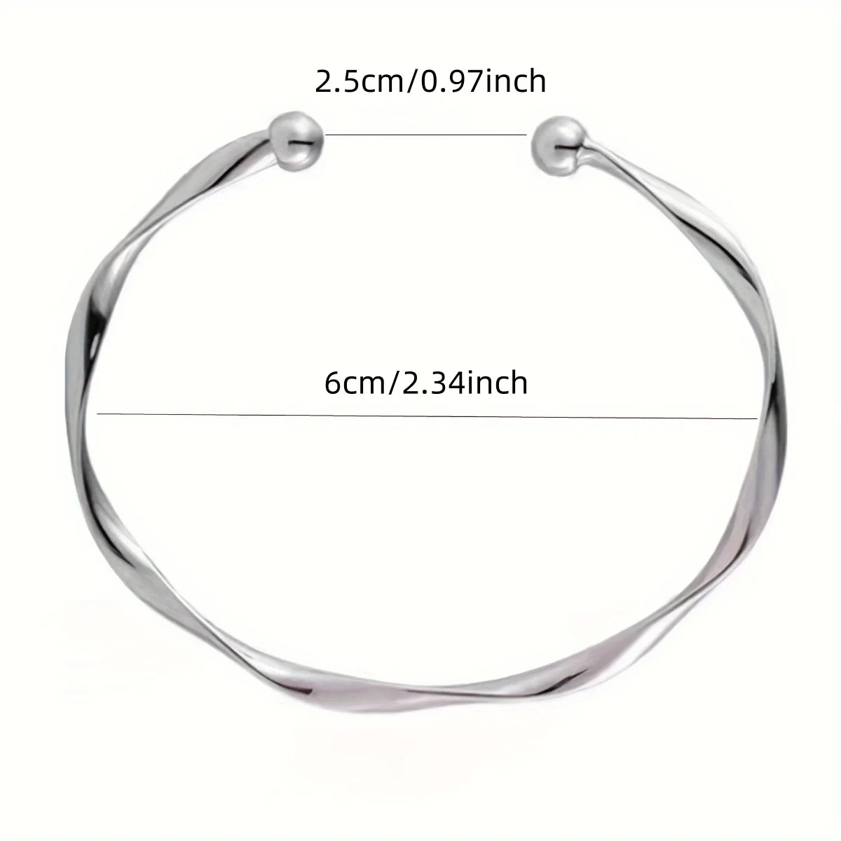 Black Friday: a Women's Bracelet with a Twisted Open Design, Adjustable, Simple and Versatile, Suitable for Everyday Wear