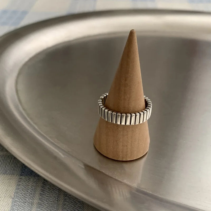 VENTFILLE 925 Sterling Silver Rings New Party Jewelry Vintage Charm Double Layer Geometric Nail Design Accessories Gift Dropship