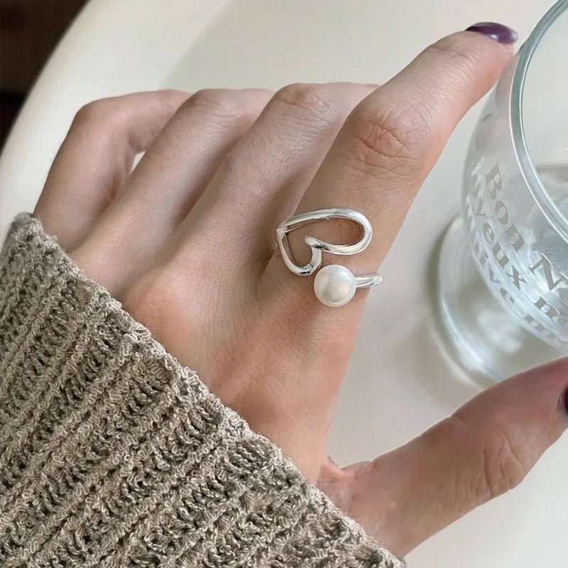 VENTFILLE 925 Sterling Silver Rings New Party Jewelry Vintage Charm Double Layer Geometric Nail Design Accessories Gift Dropship