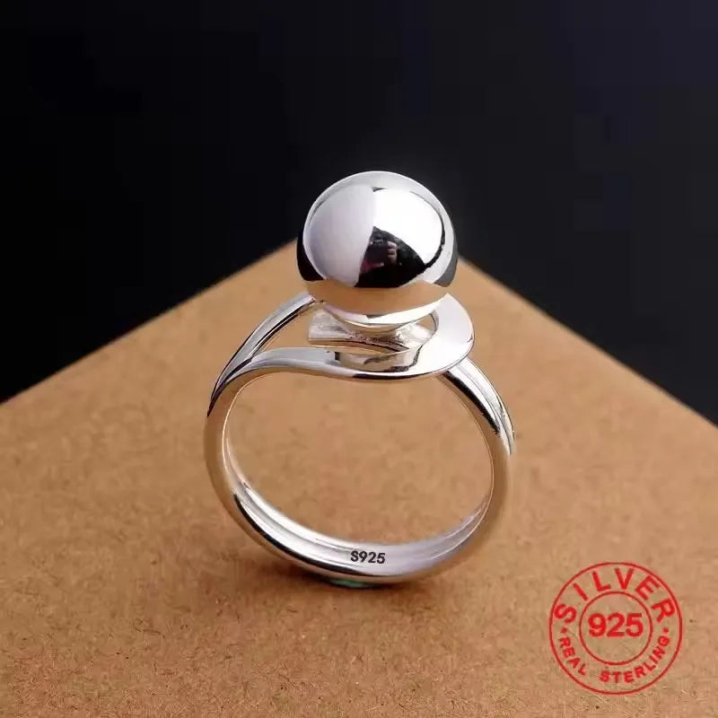 VENTFILLE 925 Sterling Silver Rings New Party Jewelry Vintage Charm Double Layer Geometric Nail Design Accessories Gift Dropship