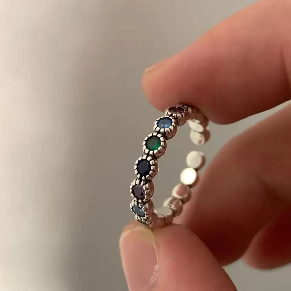 VENTFILLE 925 Sterling Silver Irregular Design Wave Golden Stackable Finger Rings Trendy Adjustable For Women Gifts Dropshipping