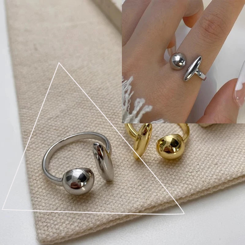 VENTFILLE 925 Sterling Silver Rings New Party Jewelry Vintage Charm Double Layer Geometric Nail Design Accessories Gift Dropship