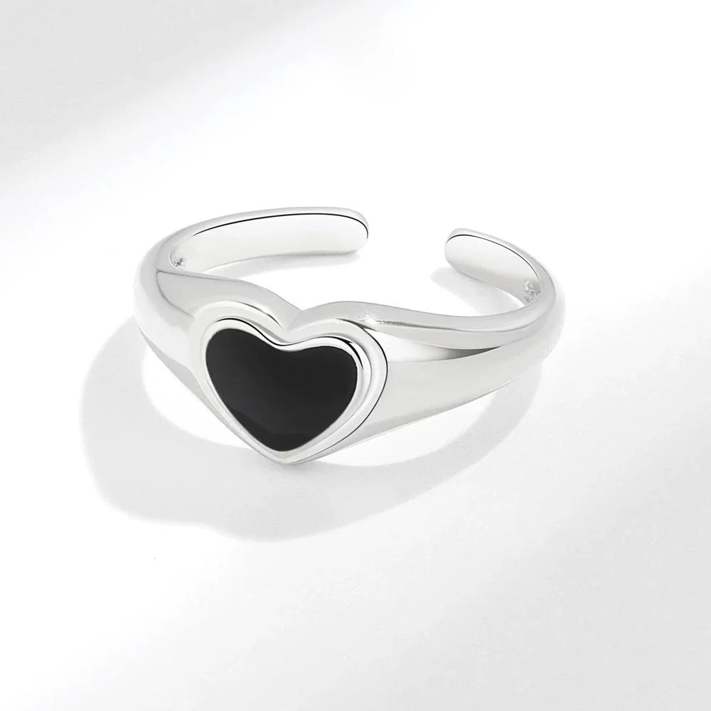 VENTFILLE 925 Sterling Silver Flower Lace Ring Korean Fashion Opening Inlaid CZ Adjustable Rings Valentine's Day Gift