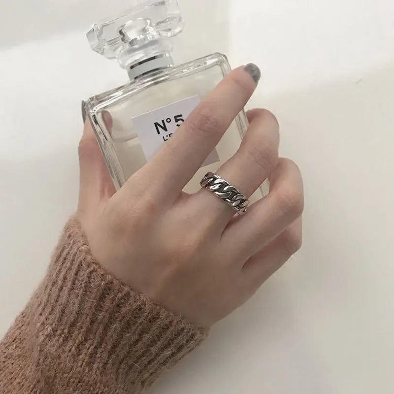 VENTFILLE 925 Sterling Silver Rings New Party Jewelry Vintage Charm Double Layer Geometric Nail Design Accessories Gift Dropship